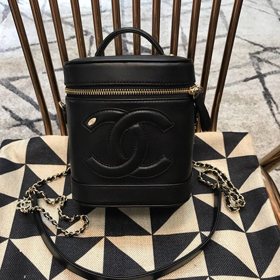 Beauty Case Chanel In Pelle Di Agnello Nero A29301