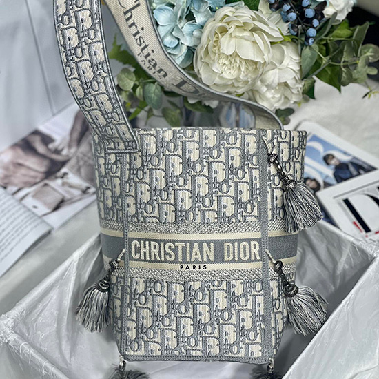 Borsa A Secchiello Dior D-Bubble Grigia Dm6006