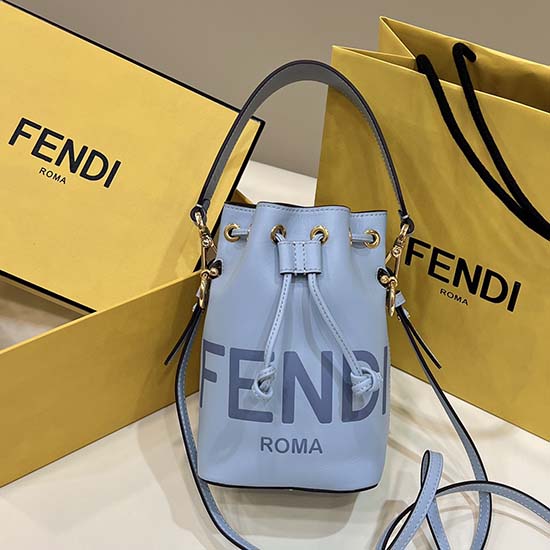 Borsa A Secchiello Fendi Mon Tresor Blu F8288