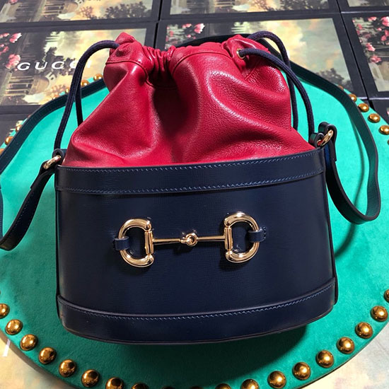 Borsa A Secchiello Gucci 1955 Horsebit Blu 602118