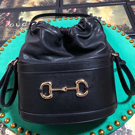 Borsa A Secchiello Gucci 1955 Horsebit Nera 602118