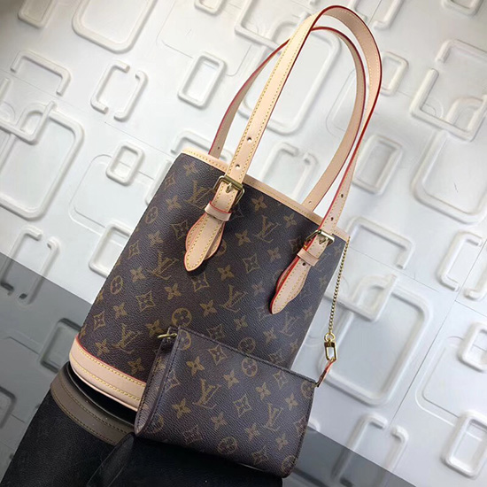 Borsa A Secchiello Petit In Tela Monogramma Louis Vuitton M42236