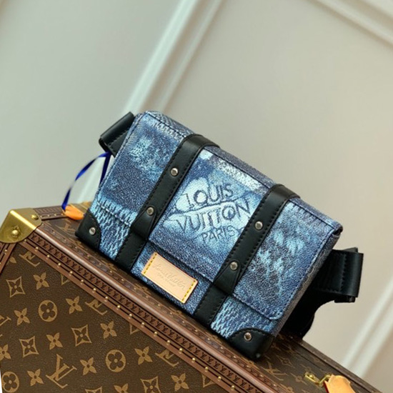 Borsa A Tracolla Bauletto Louis Vuitton Blu N50061