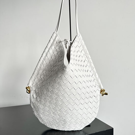 Borsa A Tracolla Bottega Veneta Media Solstice Bianca B740990