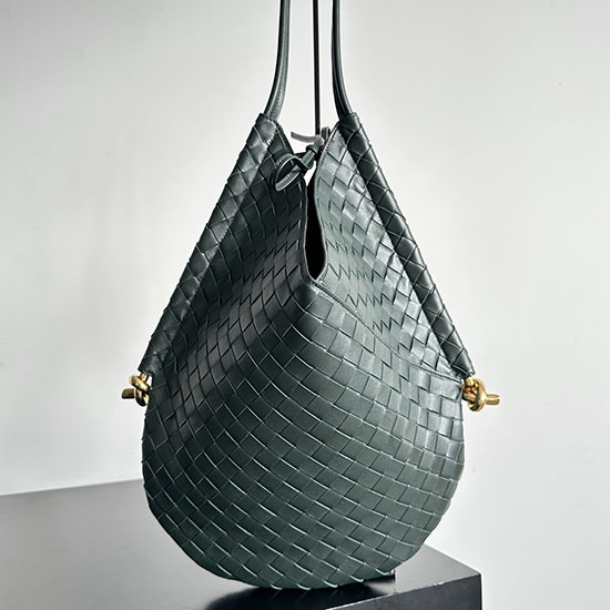 Borsa A Tracolla Bottega Veneta Media Solstice Verde B740990