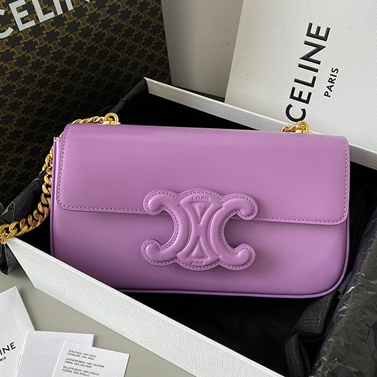 Borsa A Tracolla Con Catena Celine Triomphe Viola C35026