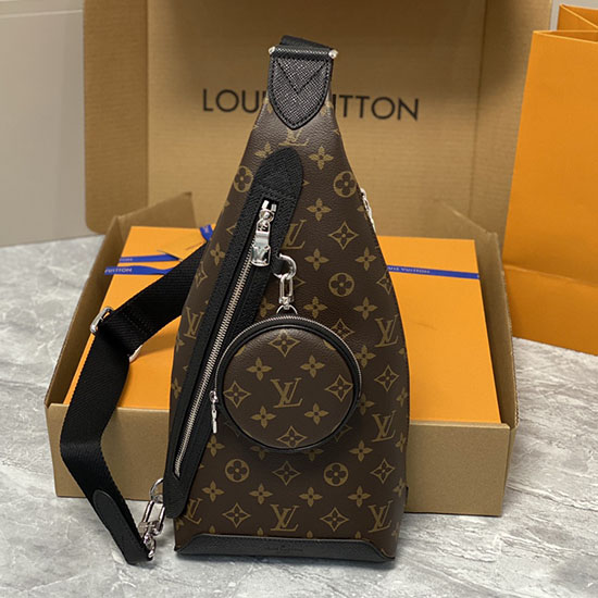 Borsa A Tracolla Duo In Tela Monogram Louis Vuitton Marrone M30936