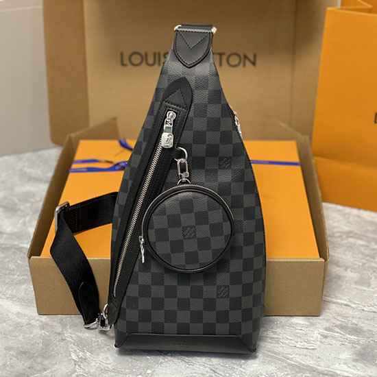 Borsa A Tracolla Duo Louis Vuitton Damier In Tela Grafite M30936