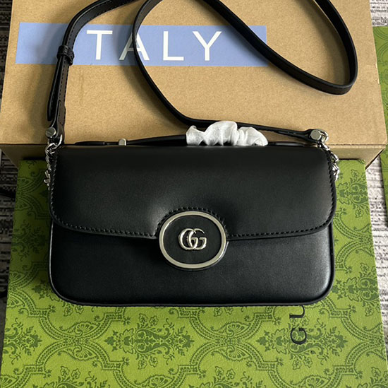 Borsa A Tracolla Gucci Petite Gg Mini 739722 Nera