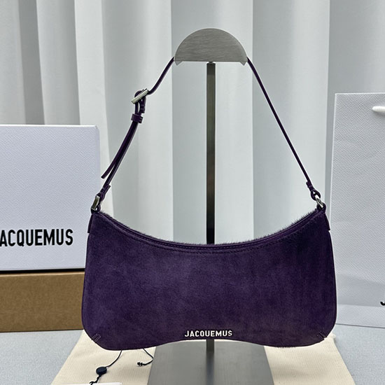 Borsa A Tracolla Jacquemus Le Bisou Crine Di Cavallo Viola J2089