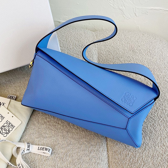 Borsa A Tracolla Loewe Puzzle Hobo Blu L51067