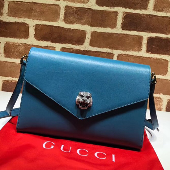 Borsa A Tracolla Media Gucci Blu 527857