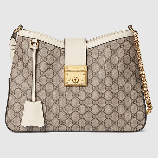 Borsa A Tracolla Media Gucci Lucchetto Gg Bianca 795113