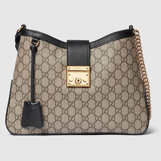 Borsa A Tracolla Media Gucci Lucchetto Gg Nera 795113