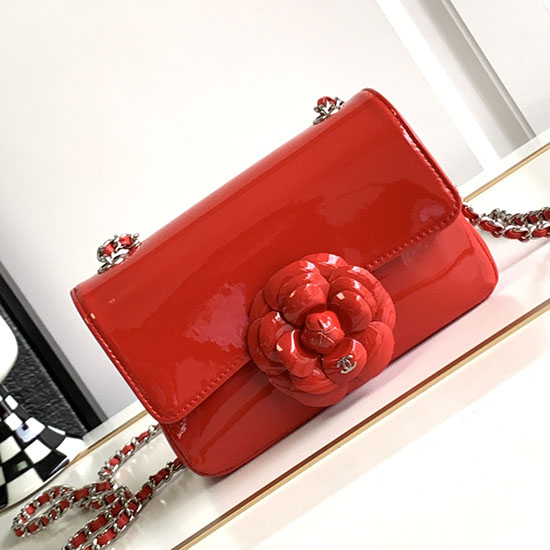 Borsa A Tracolla Mini Chanel In Vernice Rossa Cf2302