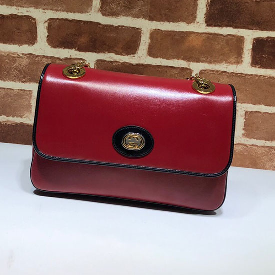 Borsa A Tracolla Piccola In Pelle Gucci Rossa 576421