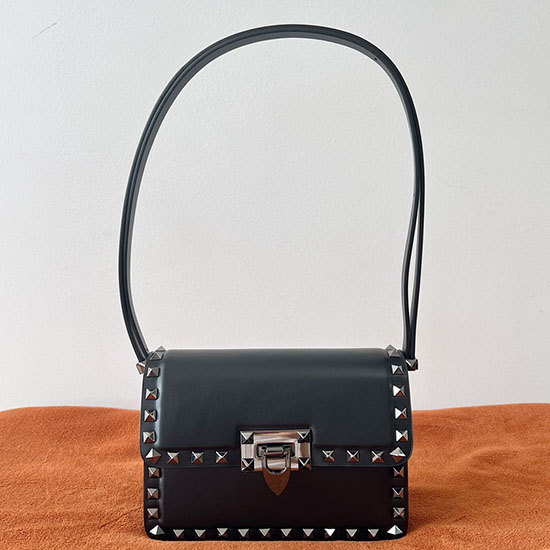 Borsa A Tracolla Piccola Rockstud23 Valentino Garavani Con Hardware Nero V0312