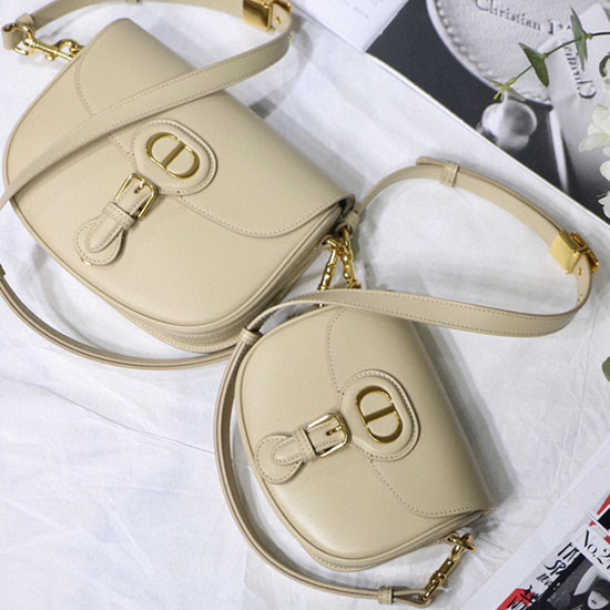 Borsa Bobby Media Dior Box In Pelle Di Vitello Beige M9319