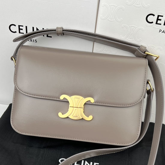 Borsa Celine Triomphe Media Grigia Cl35023