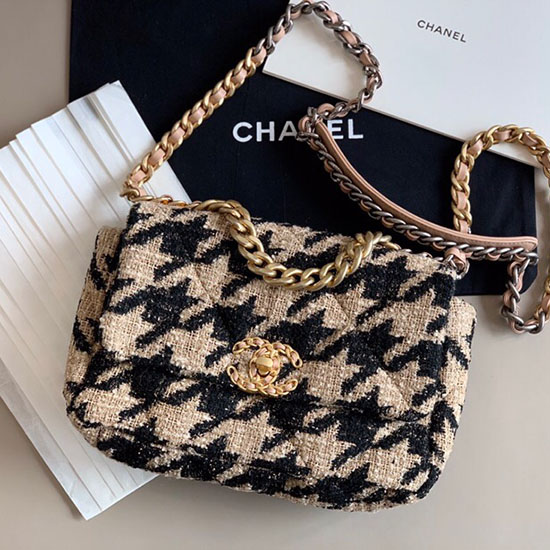 Borsa Chanel 19 Con Patta Beige As1160