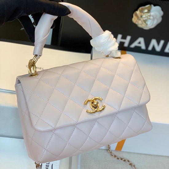 Borsa Chanel Con Patta In Pelle Di Agnello Bianca A13106