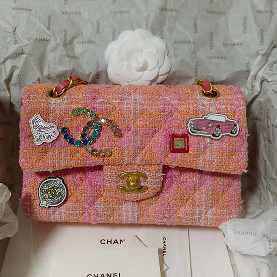 Borsa Chanel Con Patta Rosa A2423