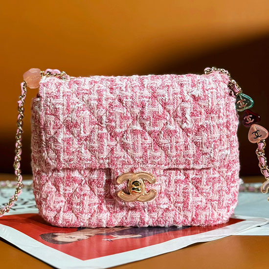 Borsa Chanel Mini Con Patta Rosa As3782