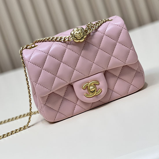 Borsa Chanel Mini Con Patta Rosa As4040