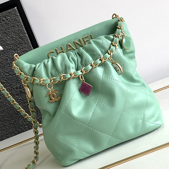 Borsa Chanel Piccola A Secchiello Verde As3793