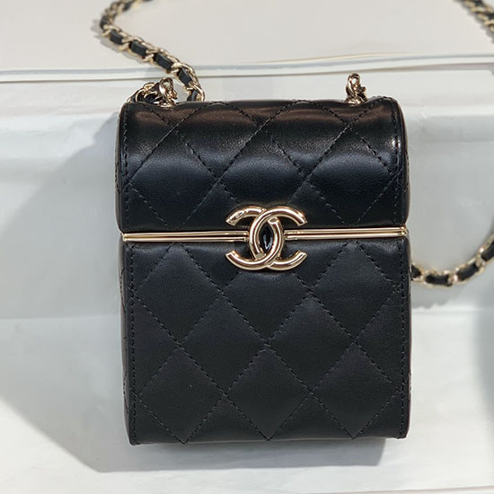 Borsa Chanel Piccola Cc Box Con Catena Nera As03241