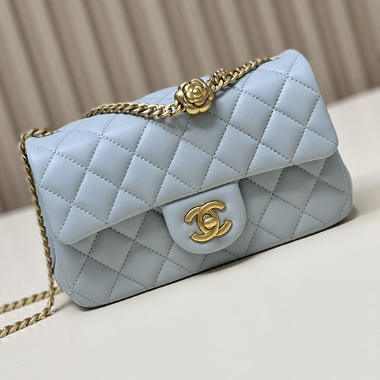 Borsa Chanel Piccola Con Patta Blu As4041