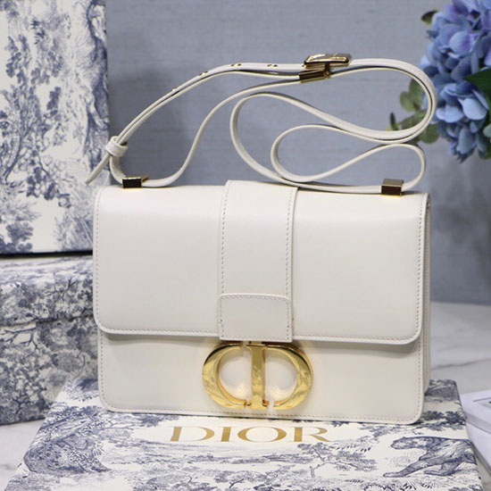 Borsa Dior 30 Montaigne In Pelle Di Vitello Bianco Sporco M9203