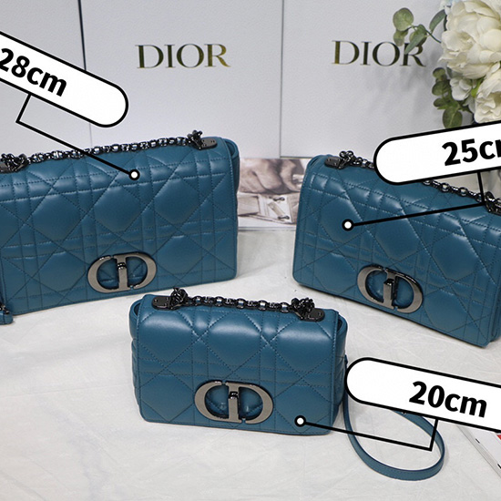 Borsa Dior Caro Blu Indaco Dm8016