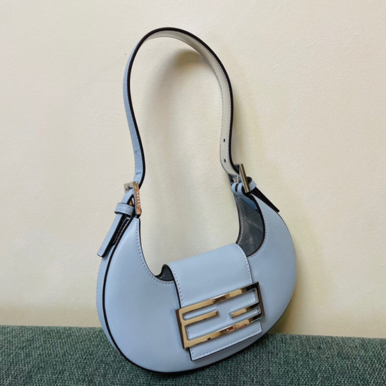 Borsa Fendi Mini In Pelle Biscotto Blu F8556