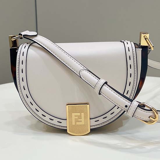 Borsa Fendi Moonlight In Pelle Bianca F80008