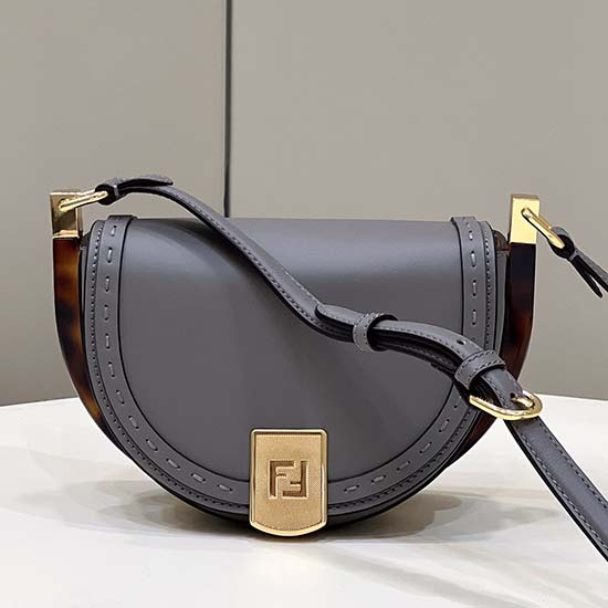 Borsa Fendi Moonlight In Pelle Grigia F80008