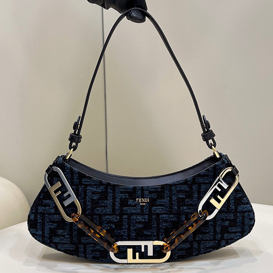 Borsa Fendi Olock Swing Blu F8573