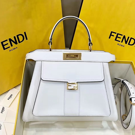 Borsa Fendi Peekaboo Iseeu Media Bianca F8596