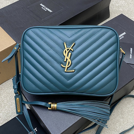 Borsa Fotografica Saint Laurent Lou Blu 520534