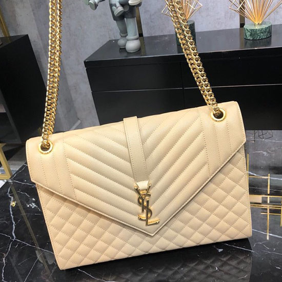 Borsa Grande Con Busta Saint Laurent Beige 487198