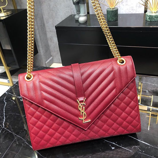 Borsa Grande Con Busta Saint Laurent Rosso Scuro 487198