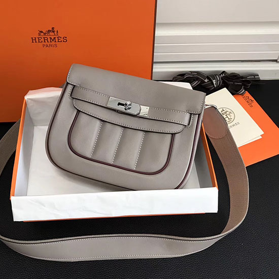 Borsa Hermes Berline In Pelle Swift Grigio Chiaro H90081