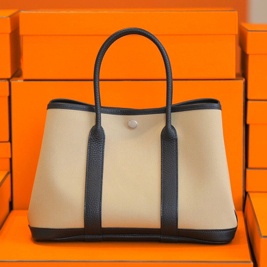 Borsa Hermes Canvas Garden Party 30 36 Bianca HG30361