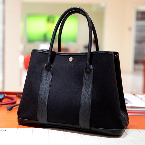 Borsa Hermes Canvas Garden Party 30 36 Nera HG30361