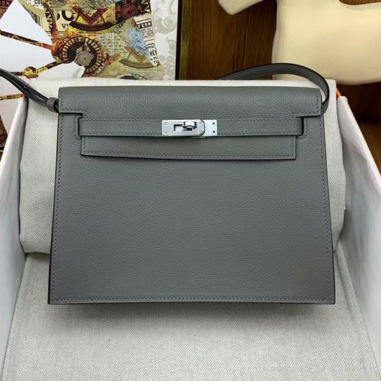 Borsa Hermes Kelly Danse 22 Gris Meyer HKD0805