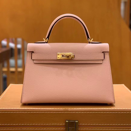 Borsa Hermes Mini Kelly II Rosa H82401