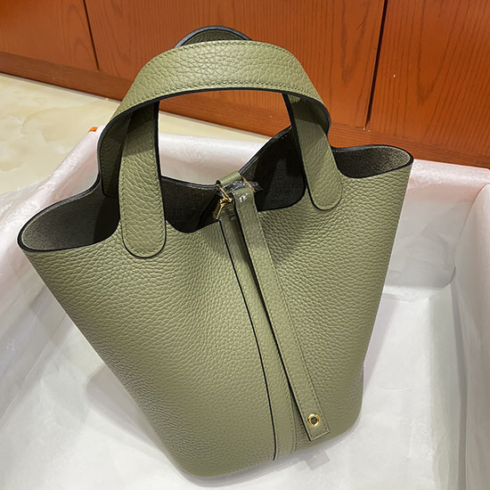 Borsa Hermes Picotin Lock 22 Tote Bag Sauge HP04201