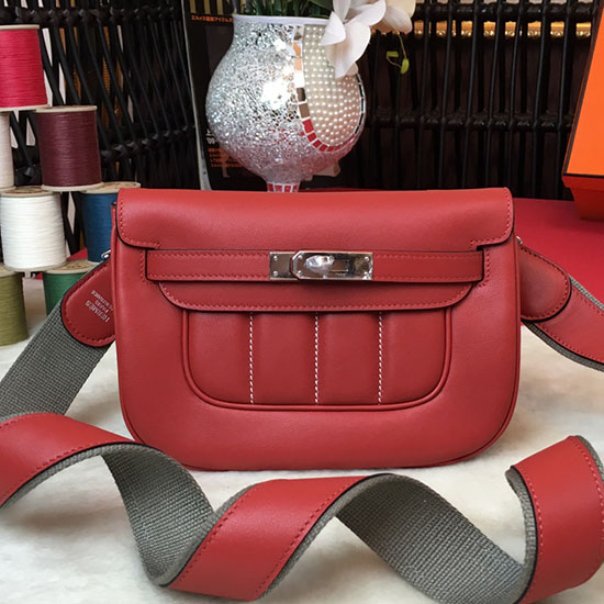 Borsa Hermes Swift In Pelle Berlina Rossa H04121