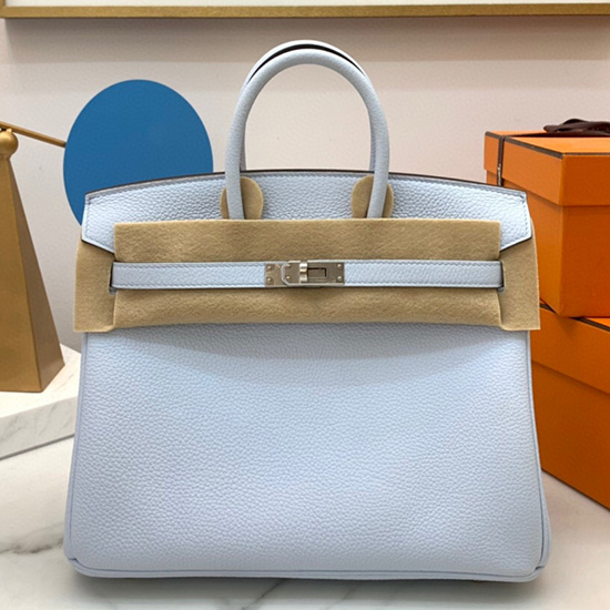 Borsa Hermes Togo Birkin In Pelle Blu Brume Hb2530357