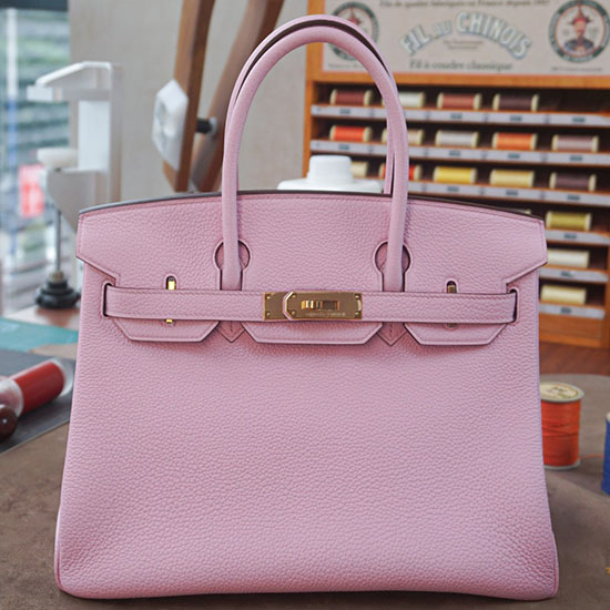 Borsa Hermes Togo Birkin In Pelle Malva Sylvestre HB30191